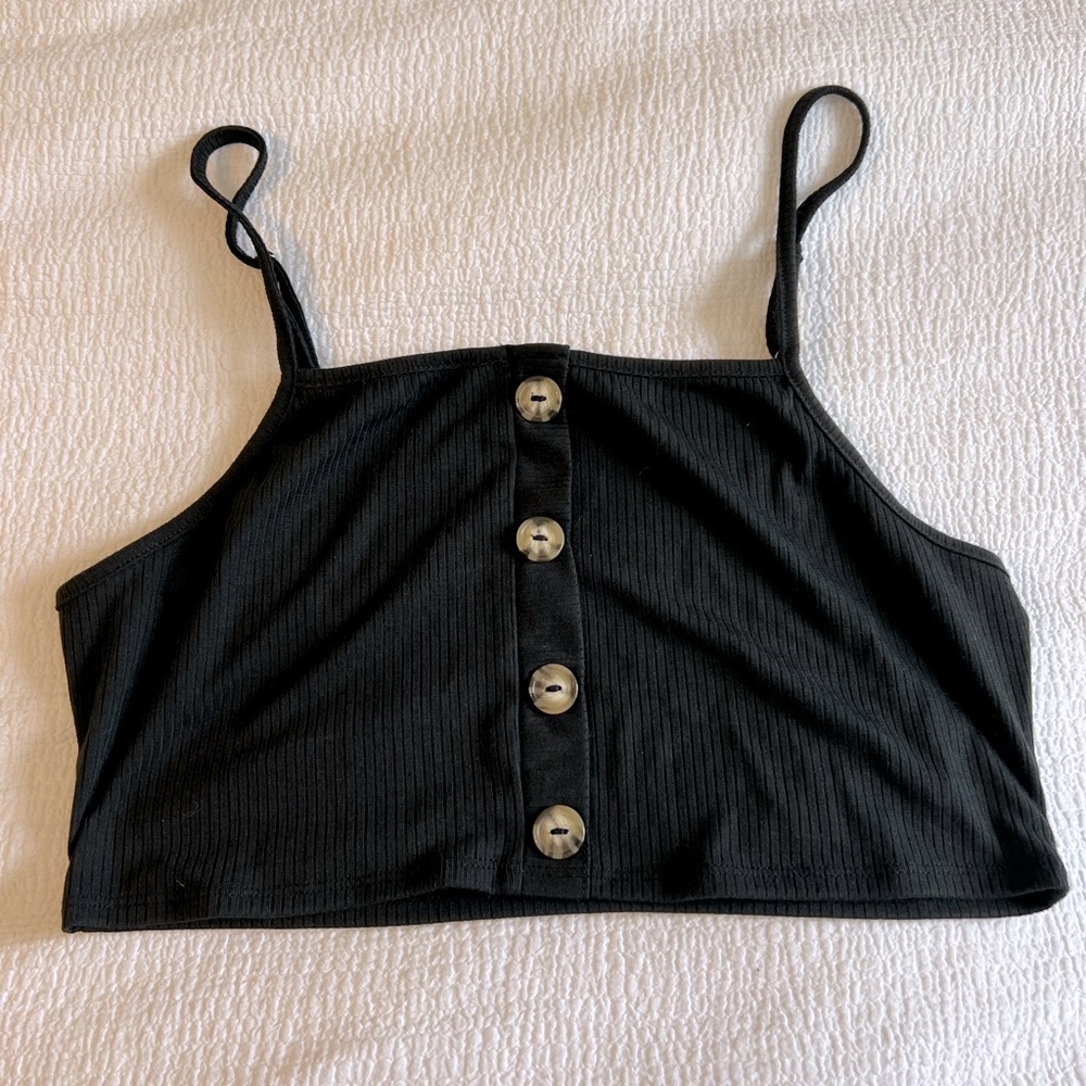 NWOT Black crop top